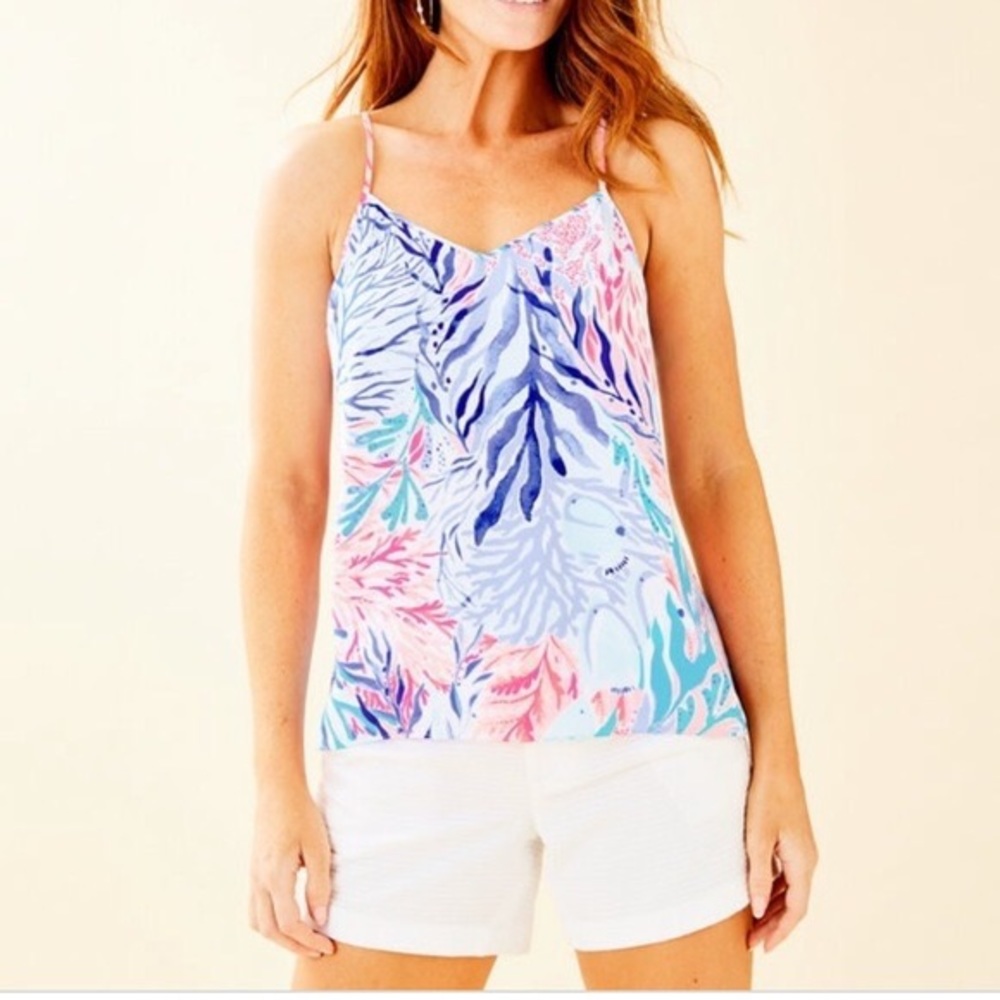 NWT Lilly Pulitzer Large Dusk Top Kaleidoscope Coral